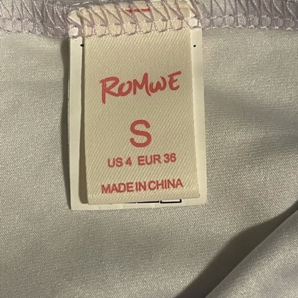 ROMWE Lavender Tie Dye Pajama Short & Longsleeve Crop Top Size Small & Cotton - Picture 3 of 12